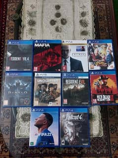 Red dead,Naruto,Hitman,Resident Evil,Fallout 4,Fifa 22,Diablo,Uncharte