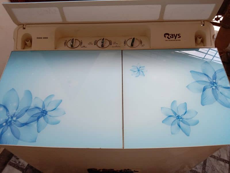 Rays washing machine and dryer plastic body with plastic glass top 3