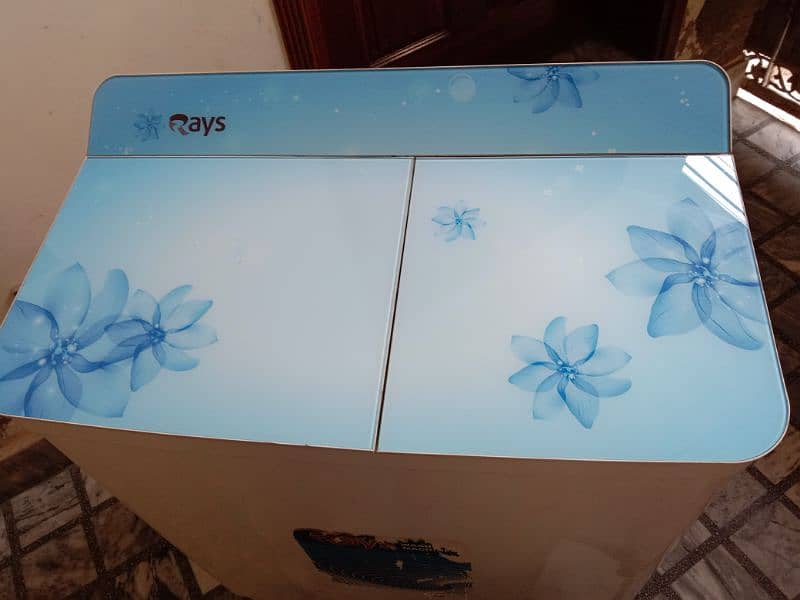 Rays washing machine and dryer plastic body with plastic glass top 4