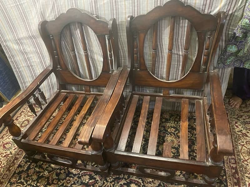 2 + 3 Sofa Set sheesham wood 3