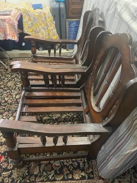 2 + 3 Sofa Set sheesham wood 6