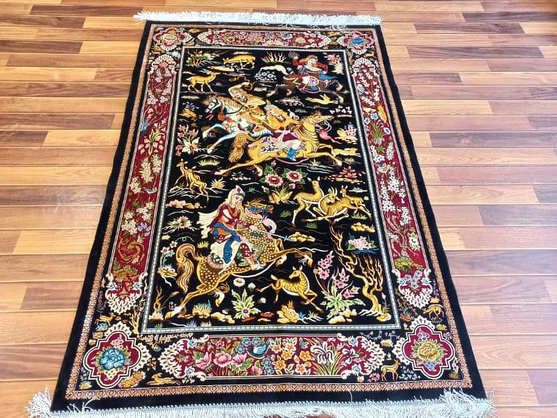 Persian qom silk replica carpets 0