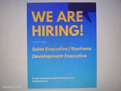 HIRING SALES EXEUTIVE / BUSINESS DEVELOPMENT OFFICER