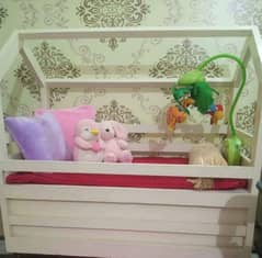 wooden baby cot