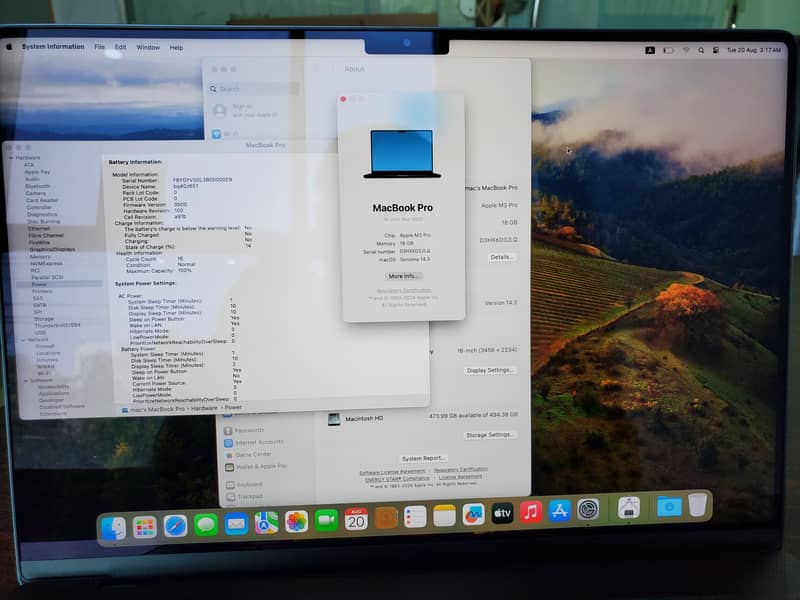 Macbook M3 Pro 16" 18gb ram 512gb ssd 0