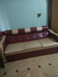 five seater sofa set with center table And sofa cover