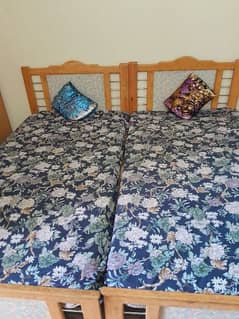 2 single bed pairs are available for sale with mattress 0