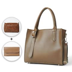 ASTOR- Posh set of 3 bag brown