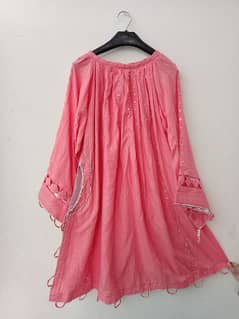 pink beautiful design short Frock for girls