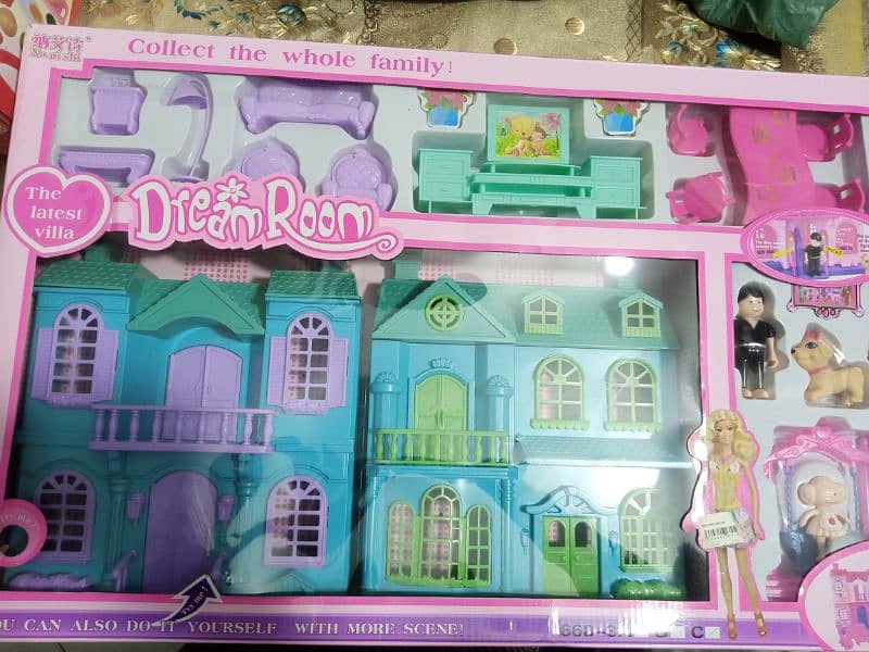 kids doll house big size brand new box pack 2