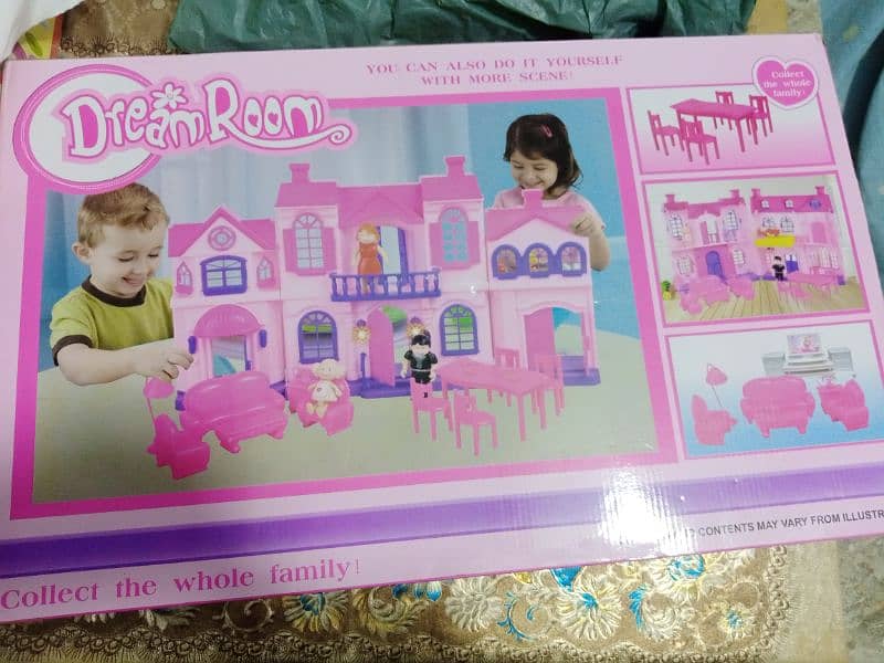 kids doll house big size brand new box pack 3