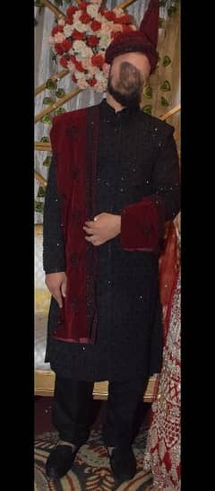 embroidery sherwani,kulla,khussa,shoul