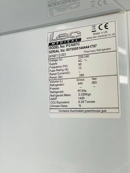 LEC Pharmacy Lab Refrigerator or Blood Bank Medical Equipment 2