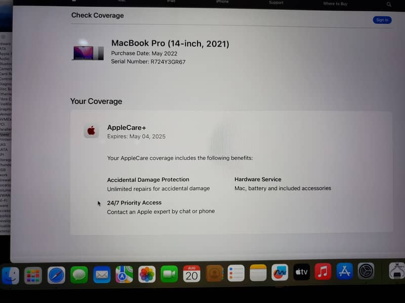 MACBOOK M1 PRO 14" 16GB RAM 512GB SSD 0