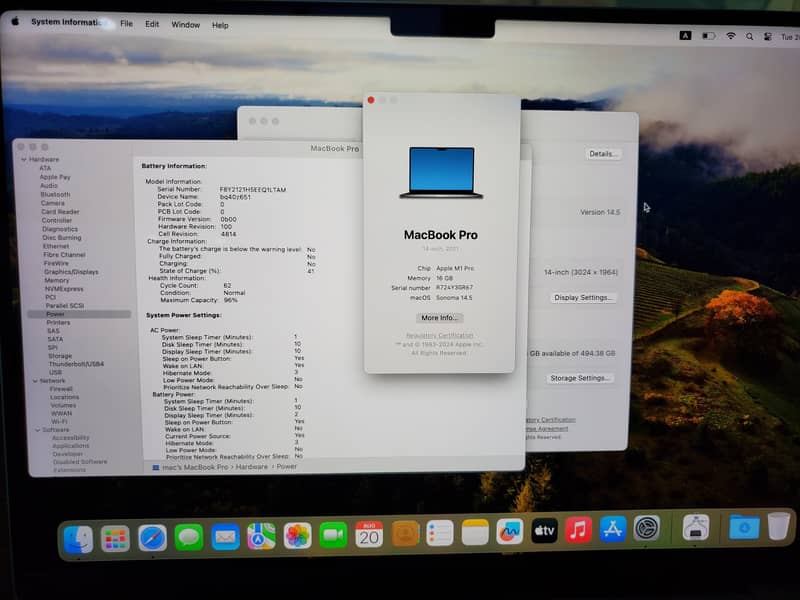 MACBOOK M1 PRO 14" 16GB RAM 512GB SSD 4