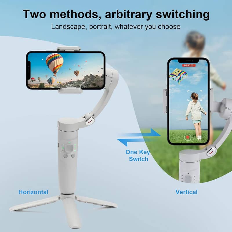 Gimbal Stabilizer Anti-Shake, with Face Tracking & Bluetooth Control 2