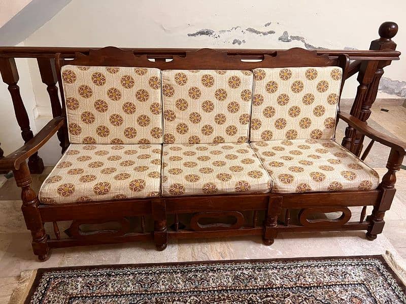 5 Seater Wooden Sofa 1