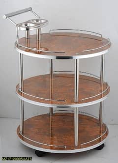 wood and iron tea trolley