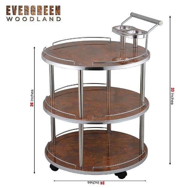 wood and iron tea trolley 2