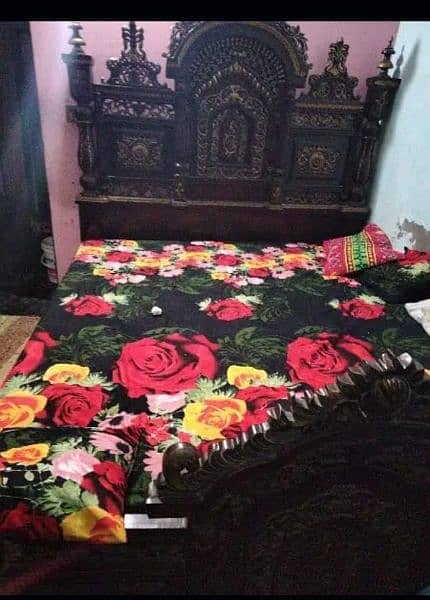 urgently sale. . . . . . pure wooden bed 2