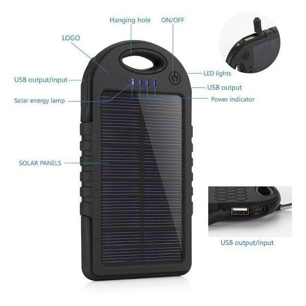 5000mah Solar power bank 3