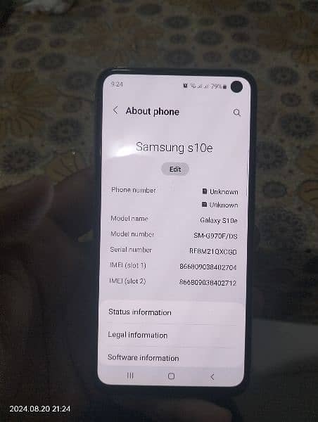 Samsung Galaxy S10e PTA Approve 6 GB RAM 128 GB STORAGE 5