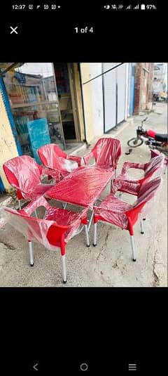 Plastic chairs and tables set 13000