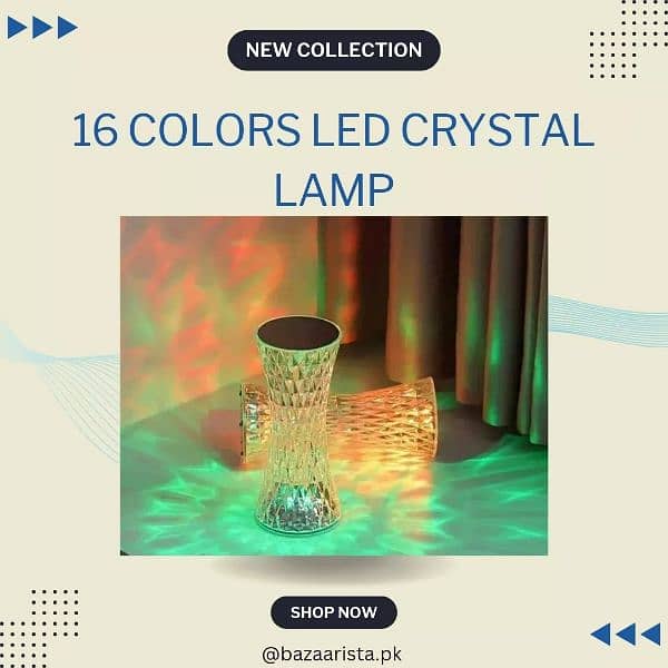 16 Colors LED Crystal Lamp 2