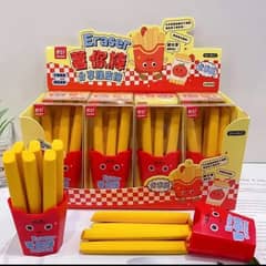 Cute Fries And Chocolate Erasers