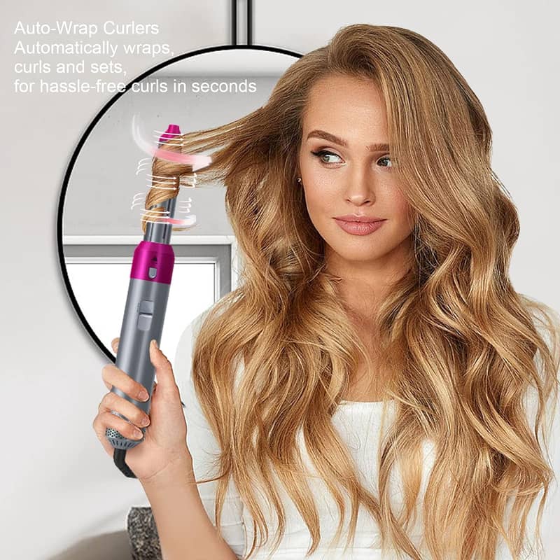 5 In 1 Hair Dryer Brush Electric Blow Hair Straightene Curling Brush 5