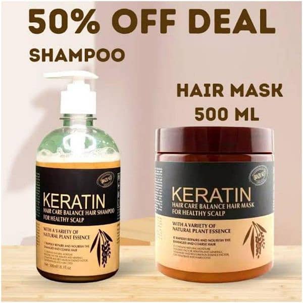 Hair creatine mask and shampoo 1