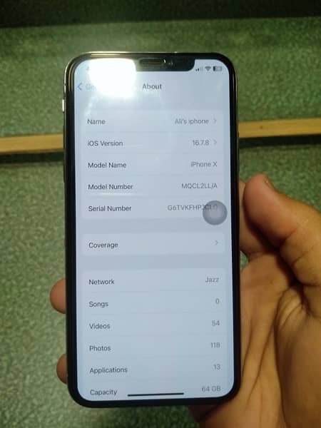 IPHONE X PTA 64GB 2