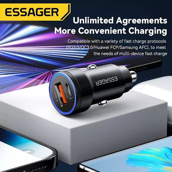 Car Charger Super Fast 54W 5