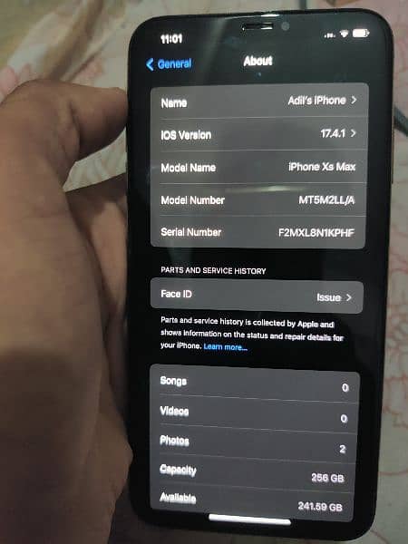 iphone Xsmax Dual Sim PTA Approved 256 5