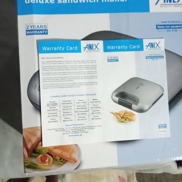 ANEX SANDWICH MAKER 750w 2