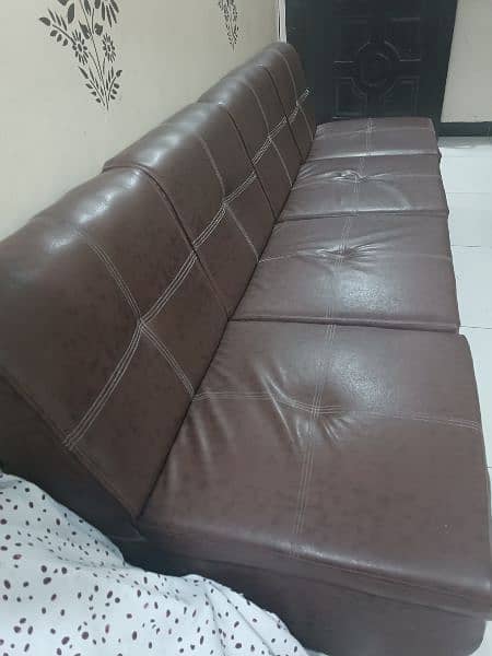 Double bed condition 10/8 with sofa set 3 chairs Mobile no,03003103131 8