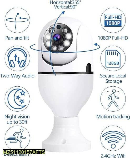 360° WiFi bulb Camera wireless 2