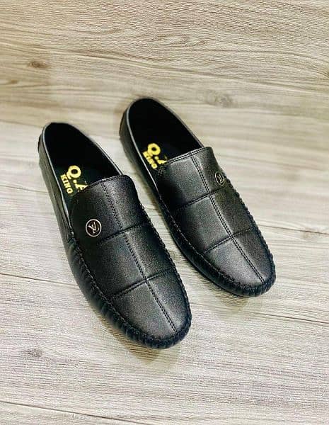 Men's Rexine Comfortable Loafers Black 2