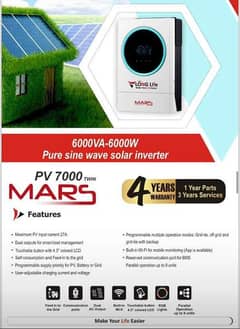 Longlife Mars PV7000 Twin 6KW Infini V4  Solar Hybrid Inverter