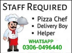 Fast Food Helper, waiter, rider Job Available