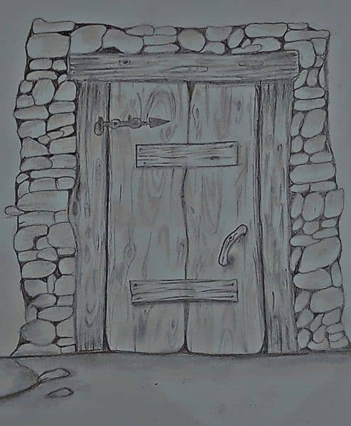 A wooden door 0