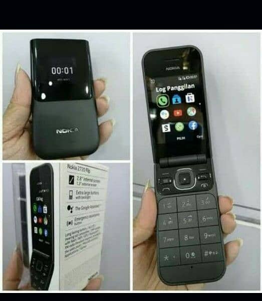 Nokia 2720flip dual sim box pack pta prove 5