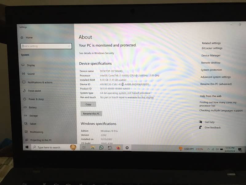 LENOVO THINKPAD T460 i5 7th Generation 0