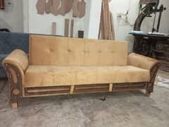 new wooden sofa combed