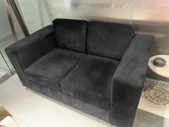 BLACK COLOUR Sofa SET SIX  (6)SEATER 3+3 0