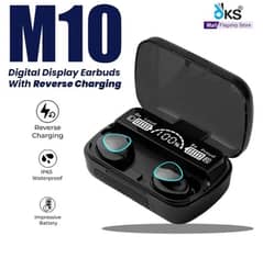 M 10 DIGITAL  DISPLAY  EARBUDS  WITH  REVERSE  CHARGING  50%OFF