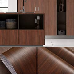 Self Adhesive Wooden Texture Sheet for Wall Decor Kitchen 60*200 cm