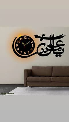 calligraphy art sticker analogue wall clock