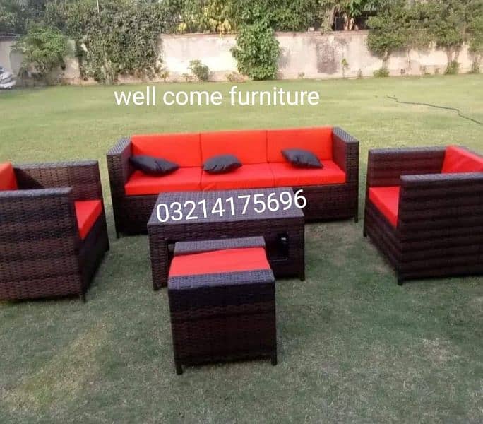 OUTDOOR GARDEN RATTAN UPVC FURNITURE SOFA SET CHAIRS TABLE UMBRELLA 11