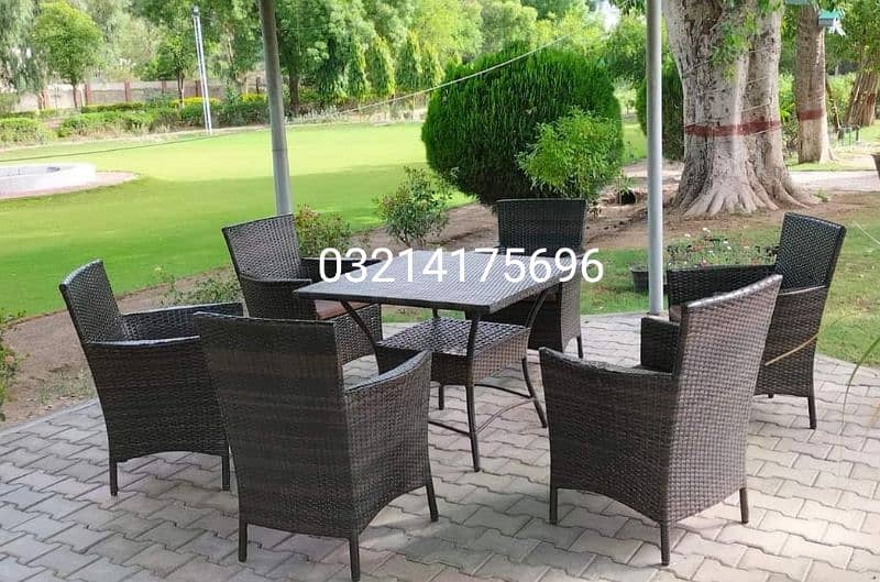 OUTDOOR GARDEN RATTAN UPVC FURNITURE SOFA SET CHAIRS TABLES  UMBRELLA 16